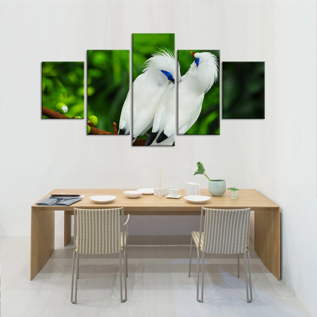 Bali Myna Multi Panel Canvas Wall Art