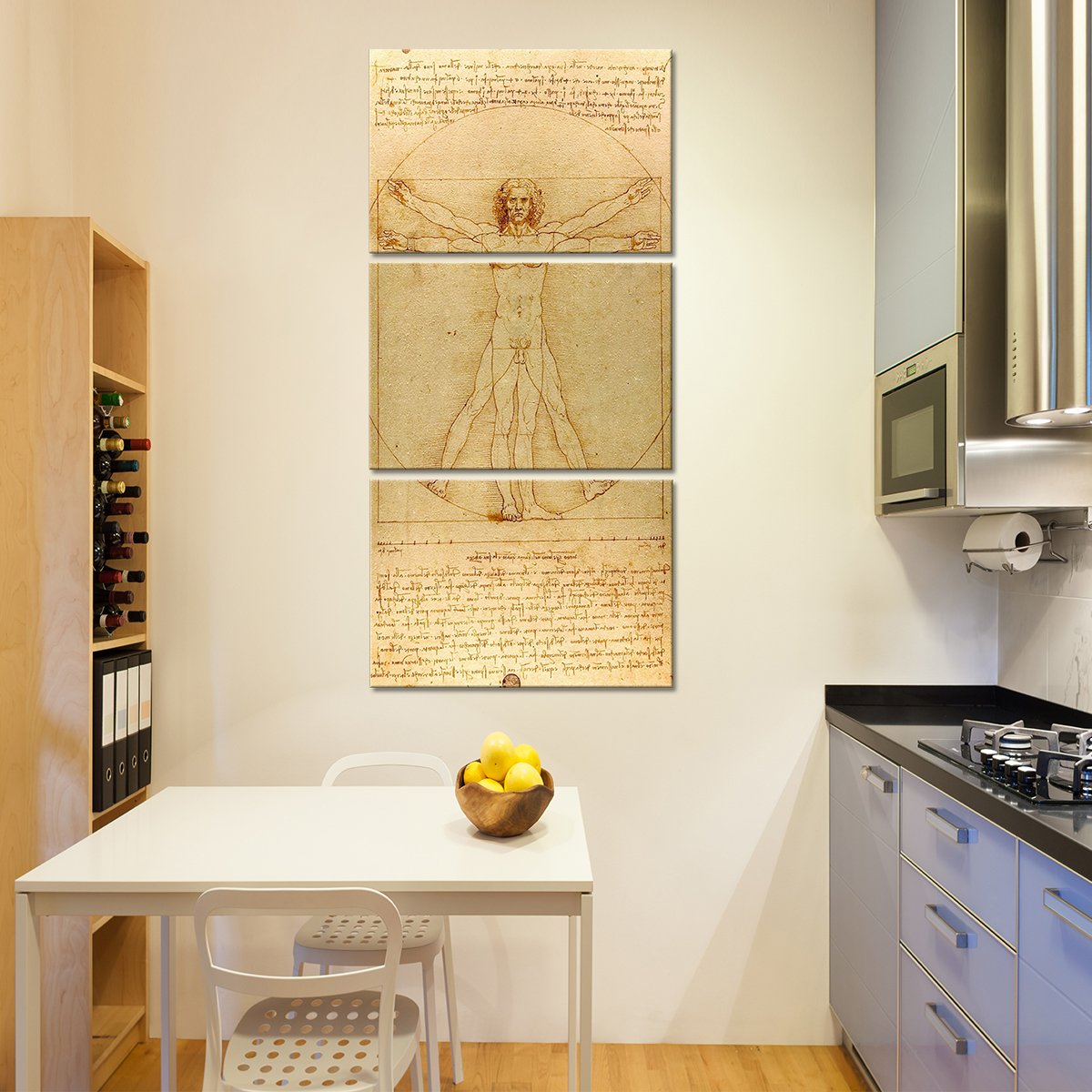 The Vitruvian Man Multi Panel Canvas Wall Art