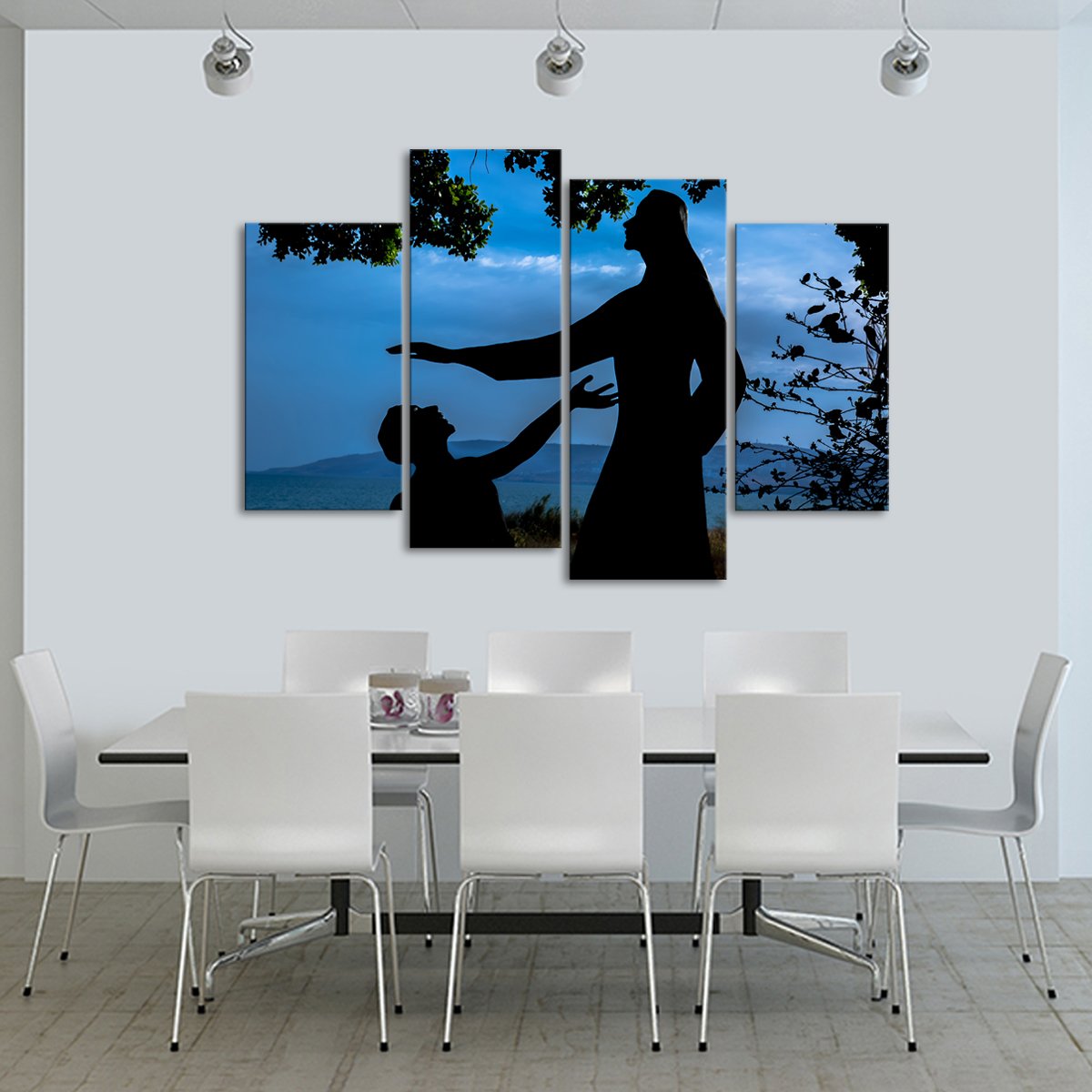 Jesus and Peter Multi Panel Canvas Wall Art