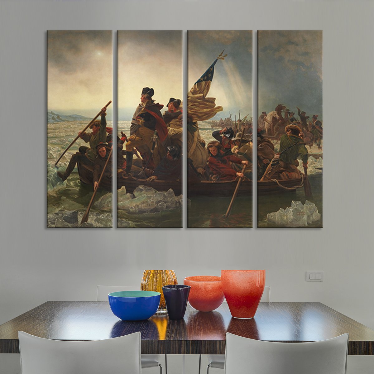 Washington Crossing the Delaware Multi Panel Canvas Wall Art