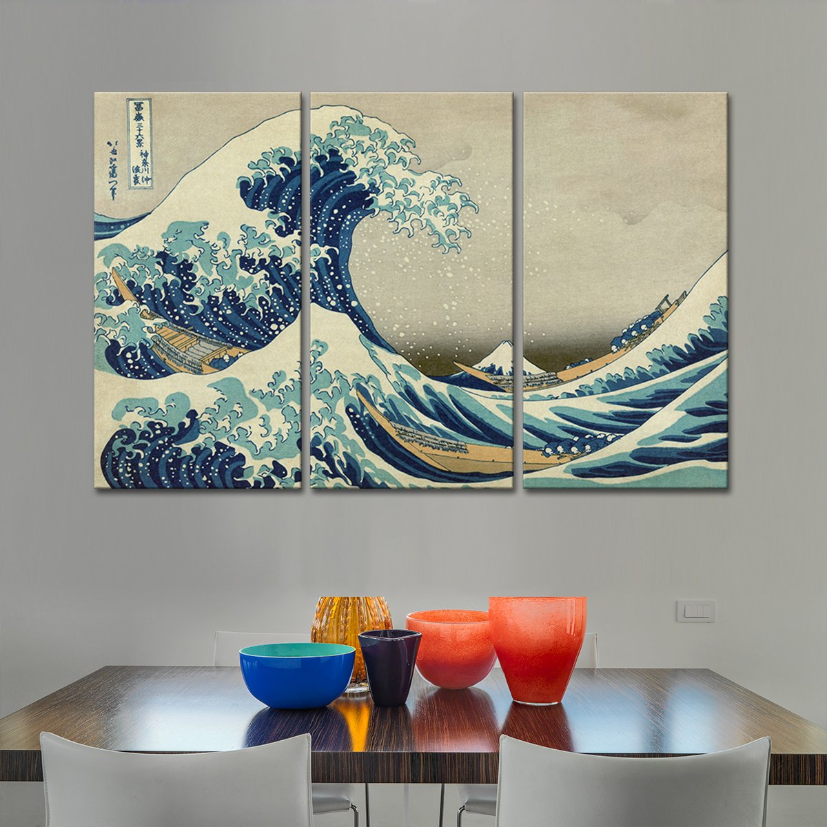 The Great Wave Off Kanagawa Multi Panel Canvas Wall Art