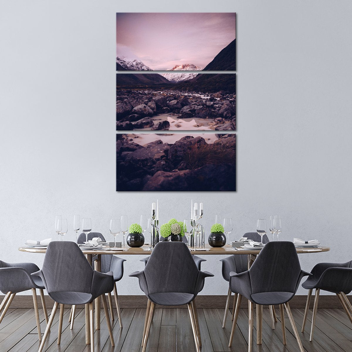 Spectacular Pond at Sunset Multi Panel Canvas Wall Art