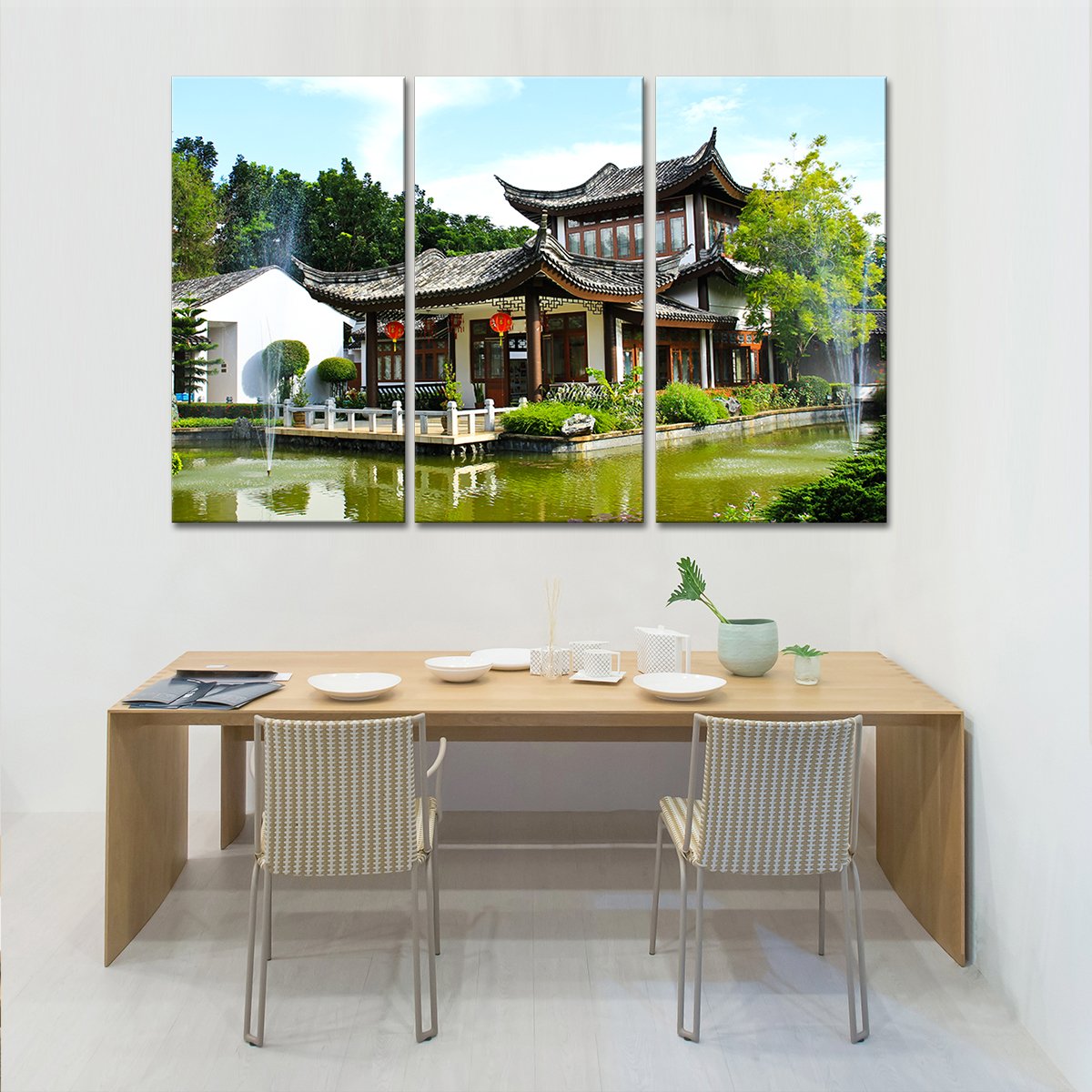 Buddhist Temple Multi Panel Canvas Wall Art