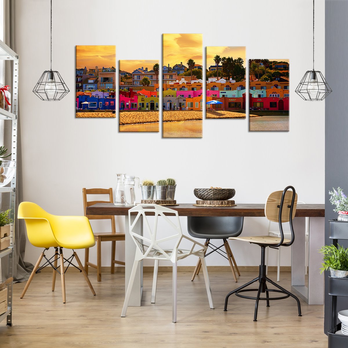 Capitola Beach Multi Panel Canvas Wall Art