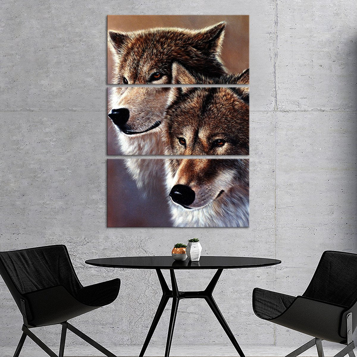Fearless Wolves Multi Panel Canvas Wall Art