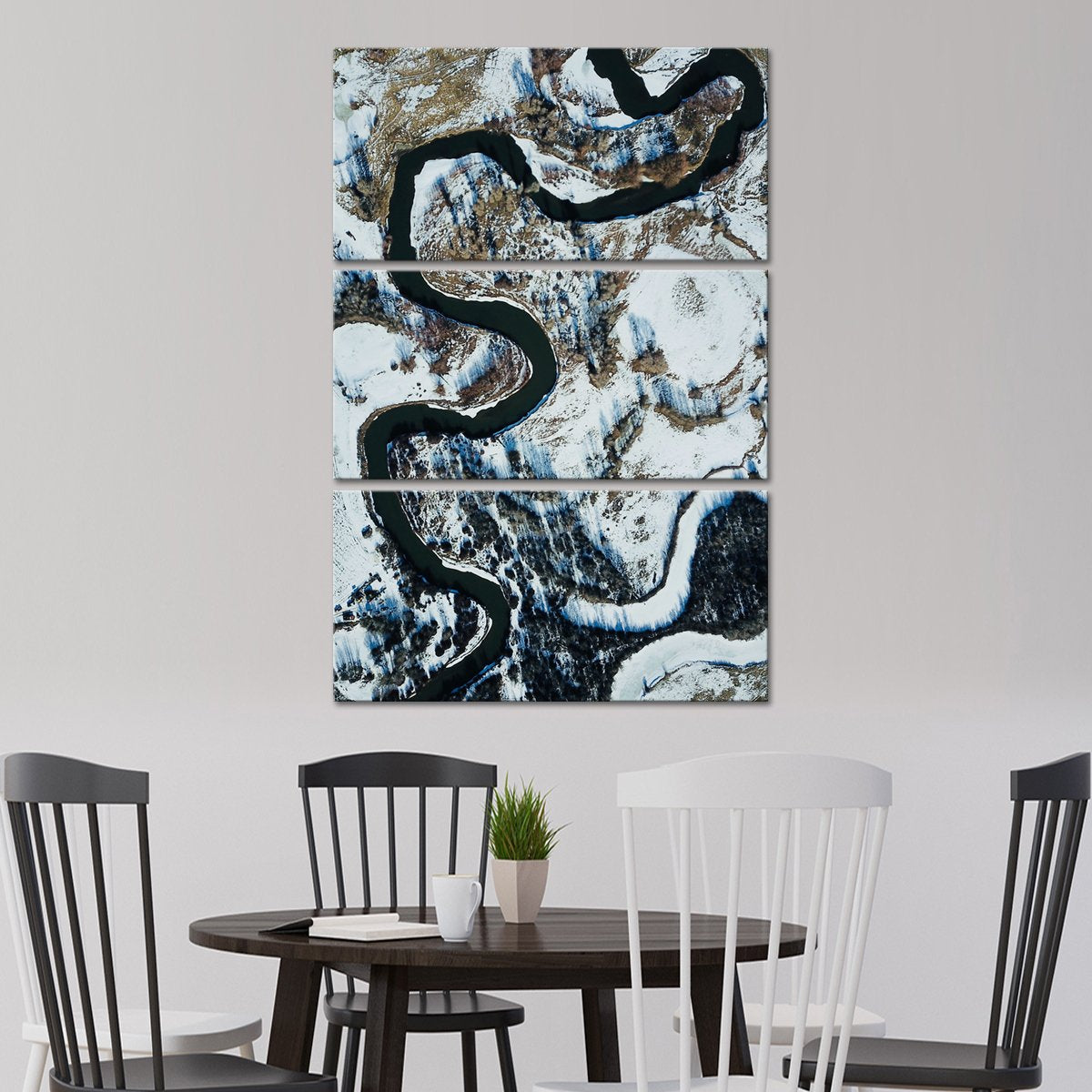 Snowy Mountain Road Multi Panel Canvas Wall Art