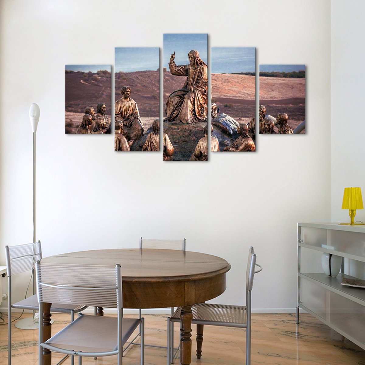 Jesus and His Followers Multi Panel Canvas Wall Art