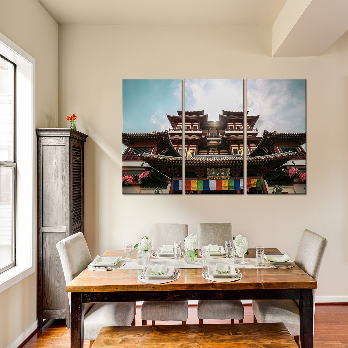 Buddha Tooth Relic Temple Multi Panel Canvas Wall Art