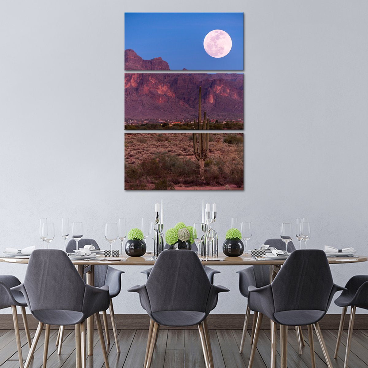 New Mexico Dusk View Multi Panel Canvas Wall Art