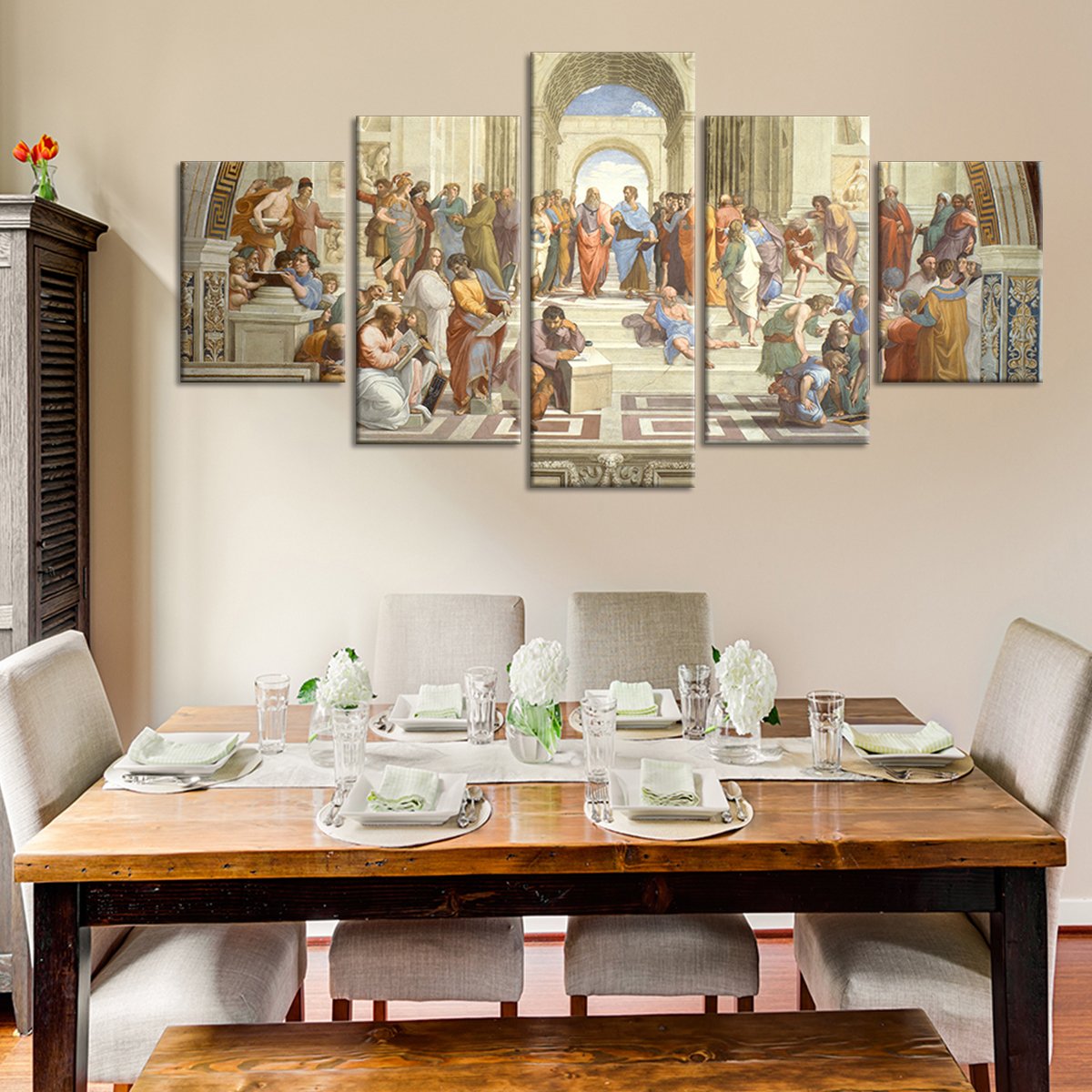 The School of Athens Multi Panel Canvas Wall Art