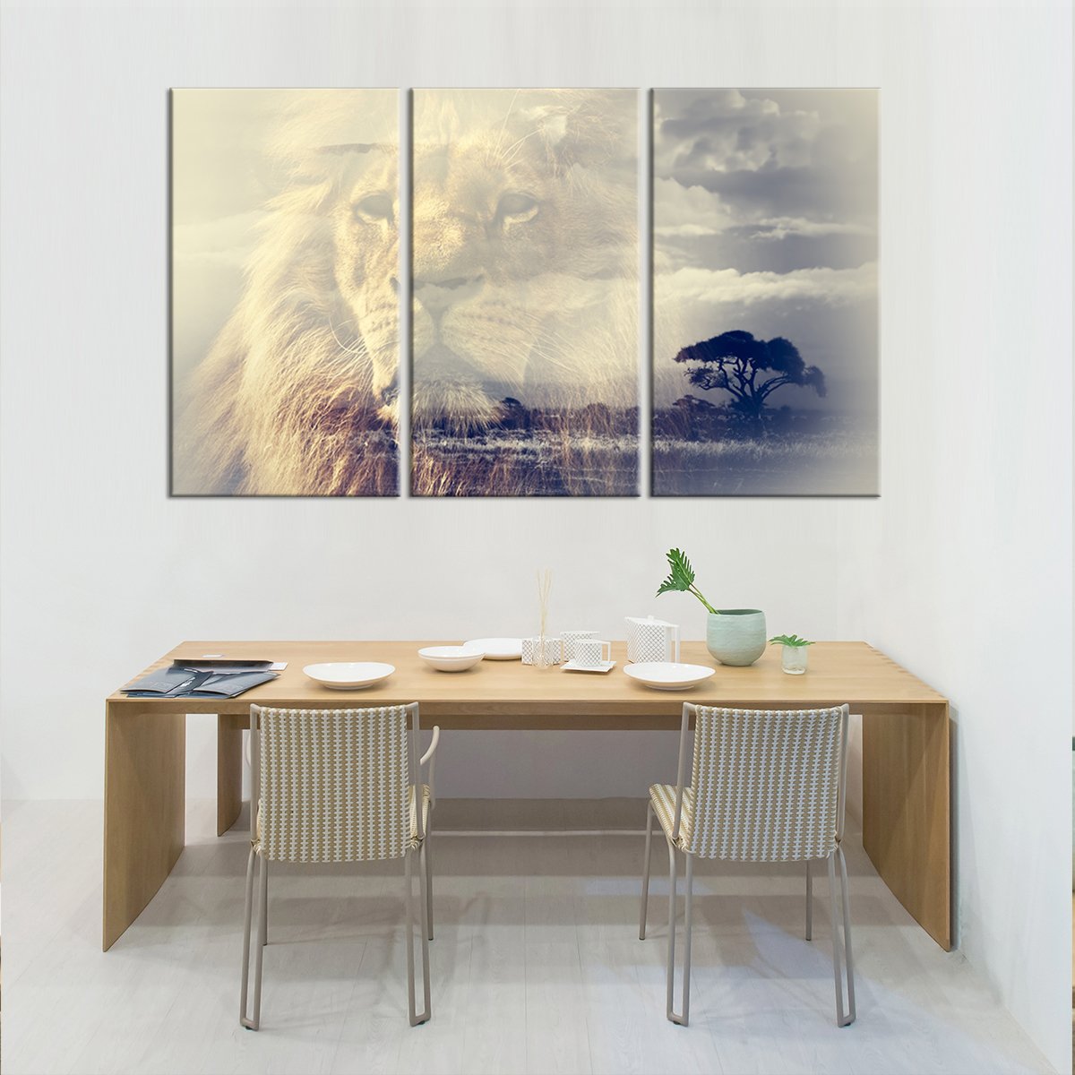 Lion Kingdom Multi Panel Canvas Wall Art