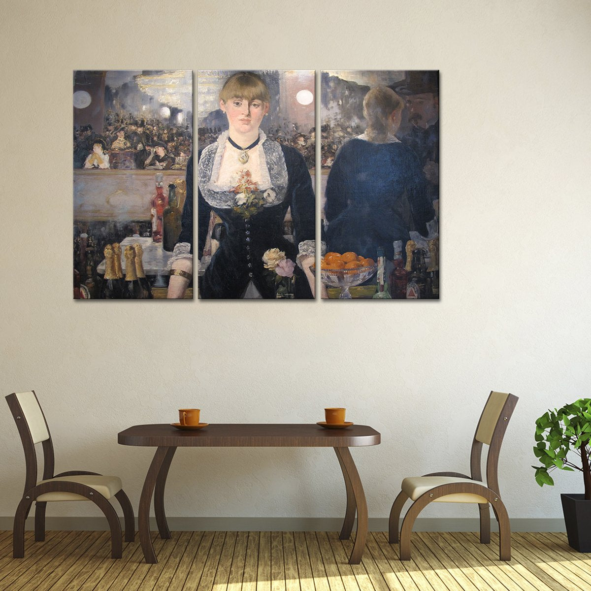 A Bar at the Folies Bergere Multi Panel Canvas Wall Art