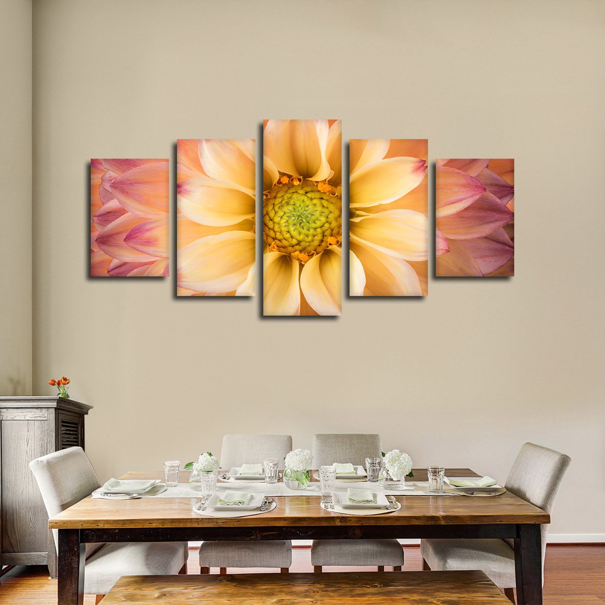 Dahlia Multi Panel Canvas Wall Art