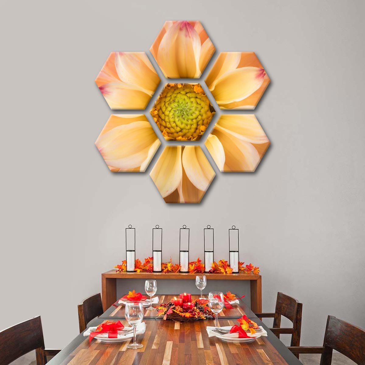 Dahlia Multi Panel Canvas Wall Art