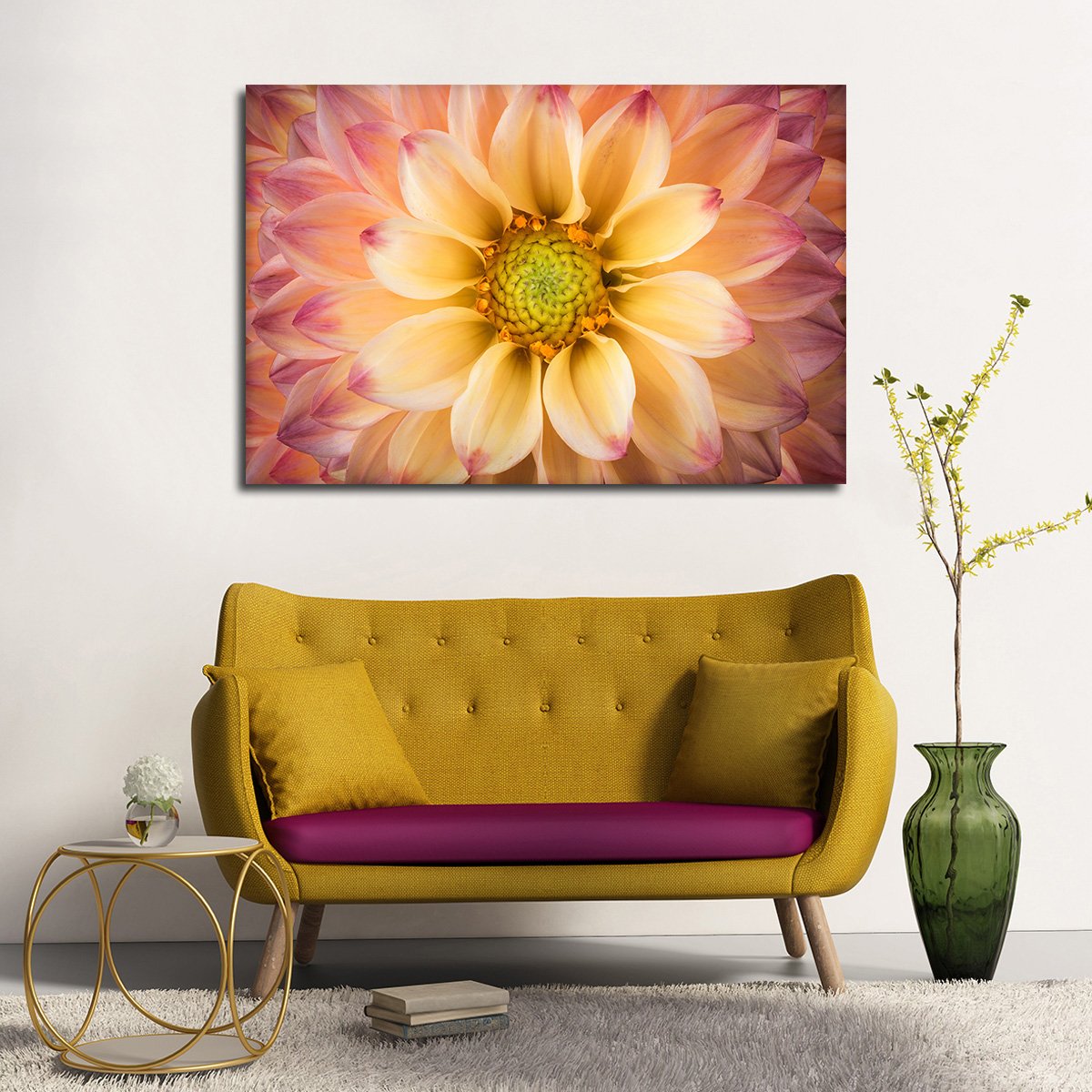 Dahlia Multi Panel Canvas Wall Art