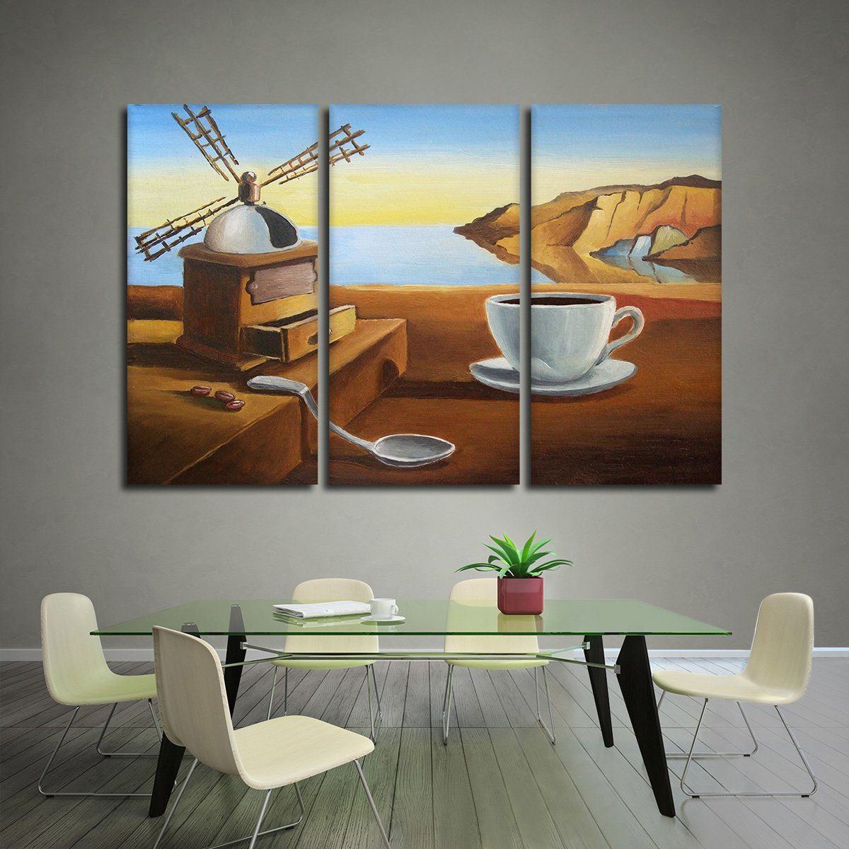 Dali Coffee Multi Panel Canvas Wall Art