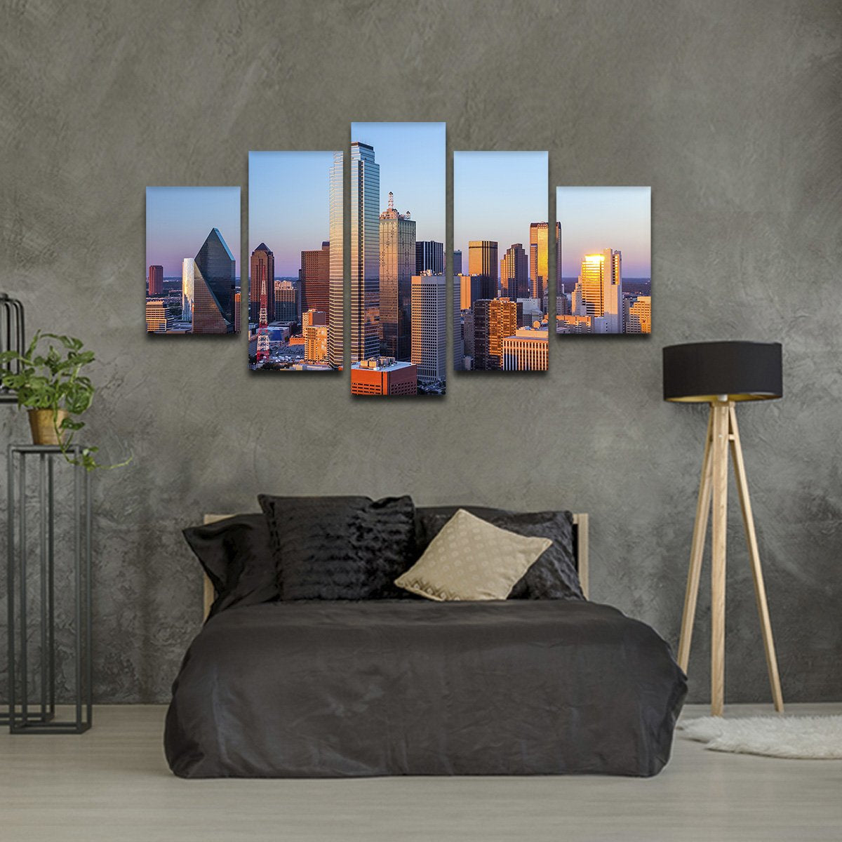 Dallas Multi Panel Canvas Wall Art
