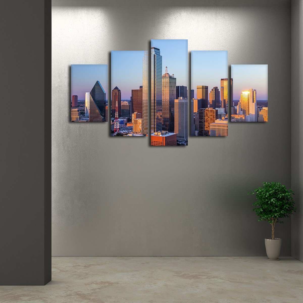 Dallas Multi Panel Canvas Wall Art