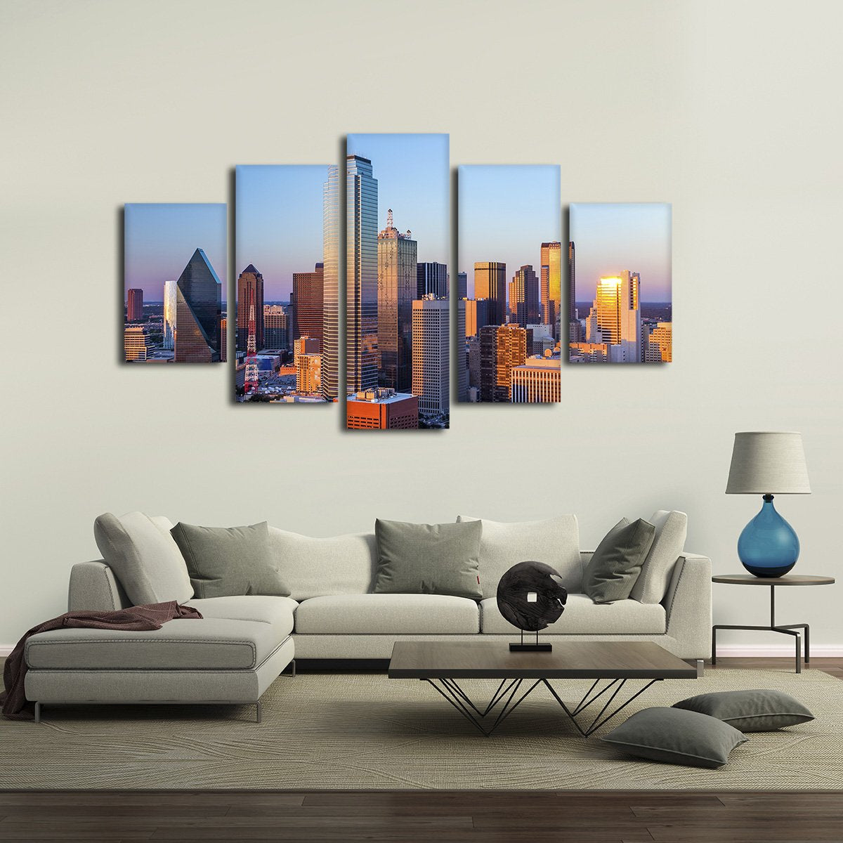 Dallas Multi Panel Canvas Wall Art