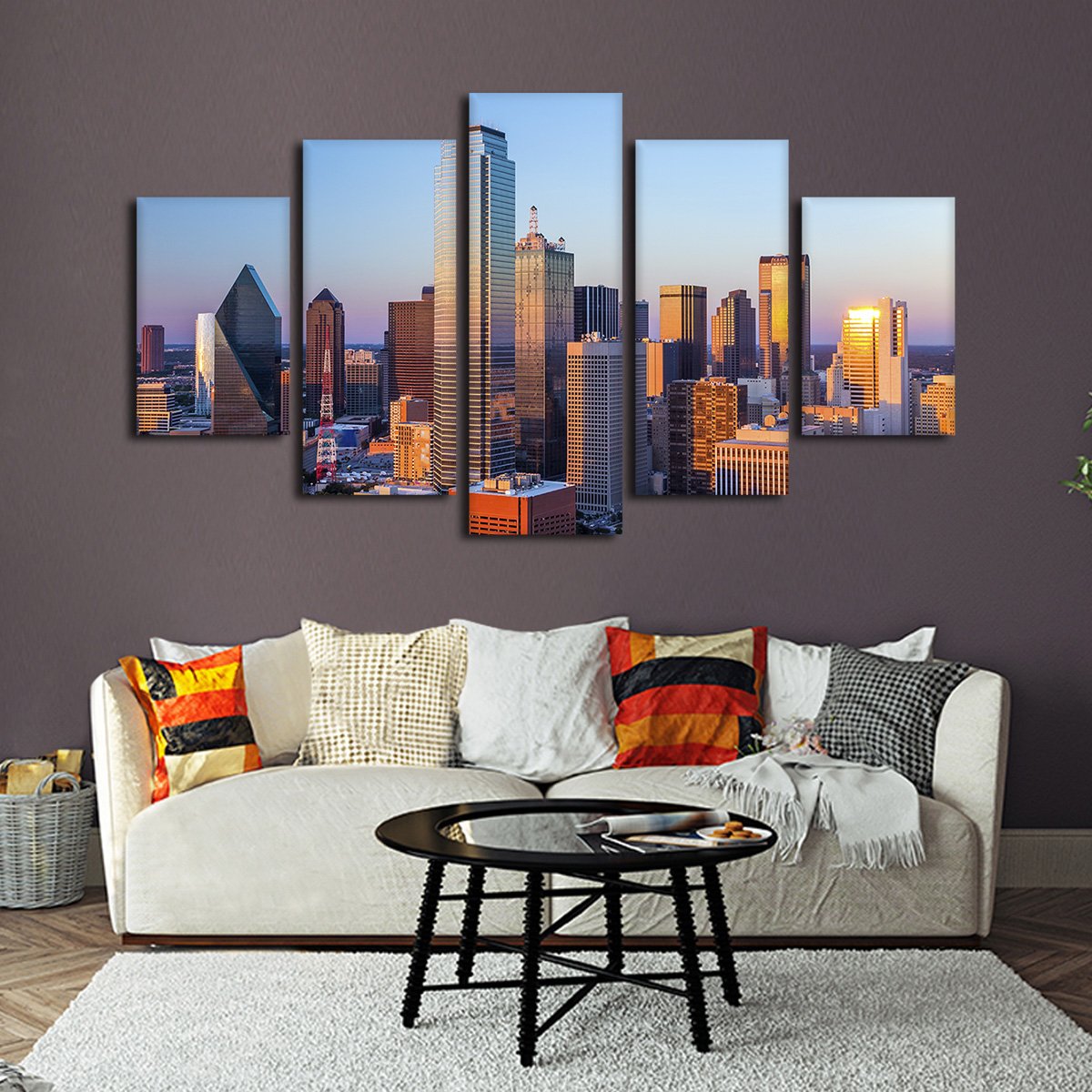 Dallas Multi Panel Canvas Wall Art