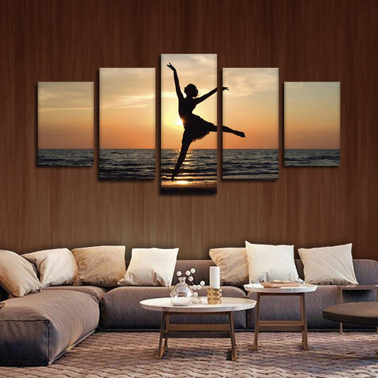 Dance At Sunset Multi Panel Canvas Wall Art