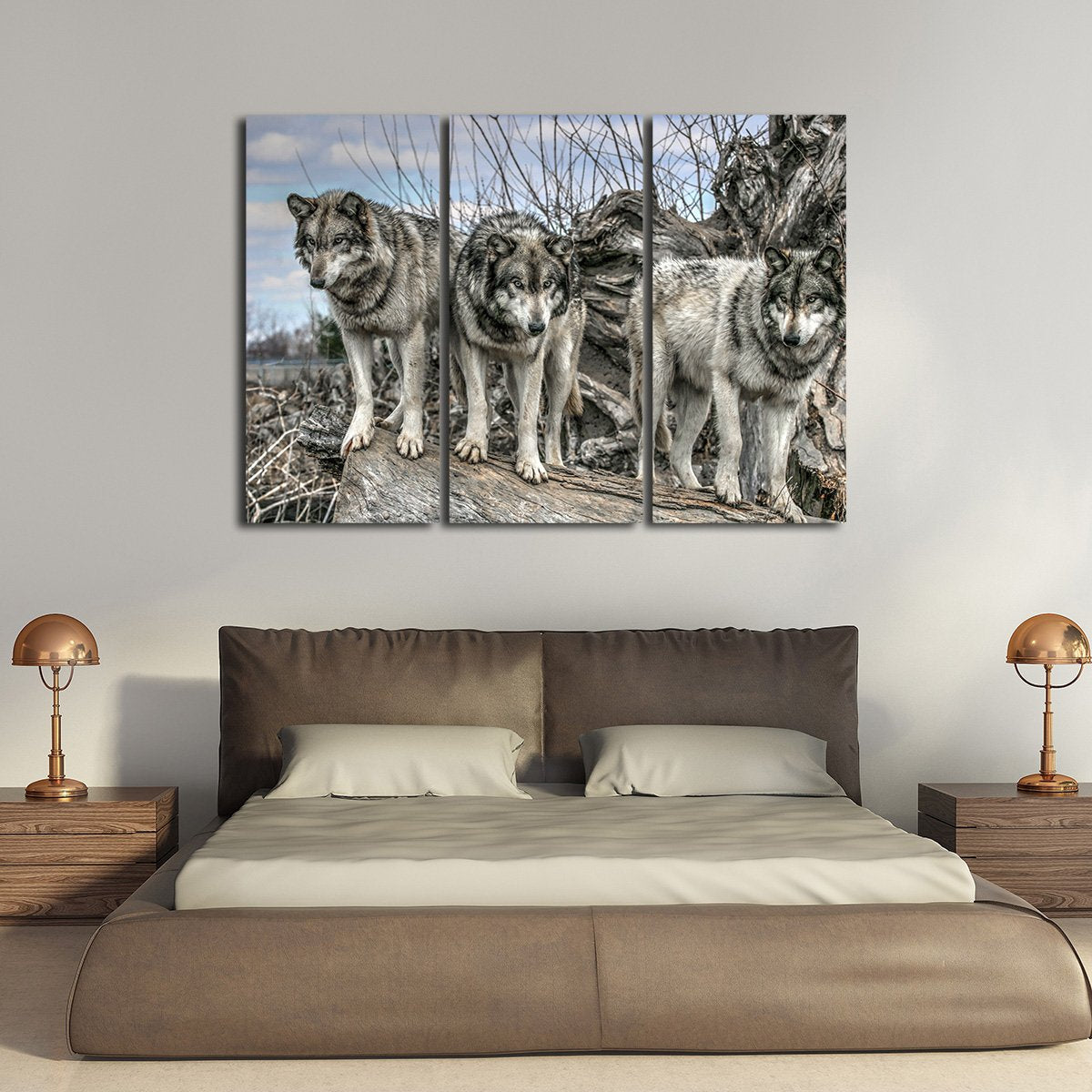 Dances With Wolves Multi Panel Canvas Wall Art