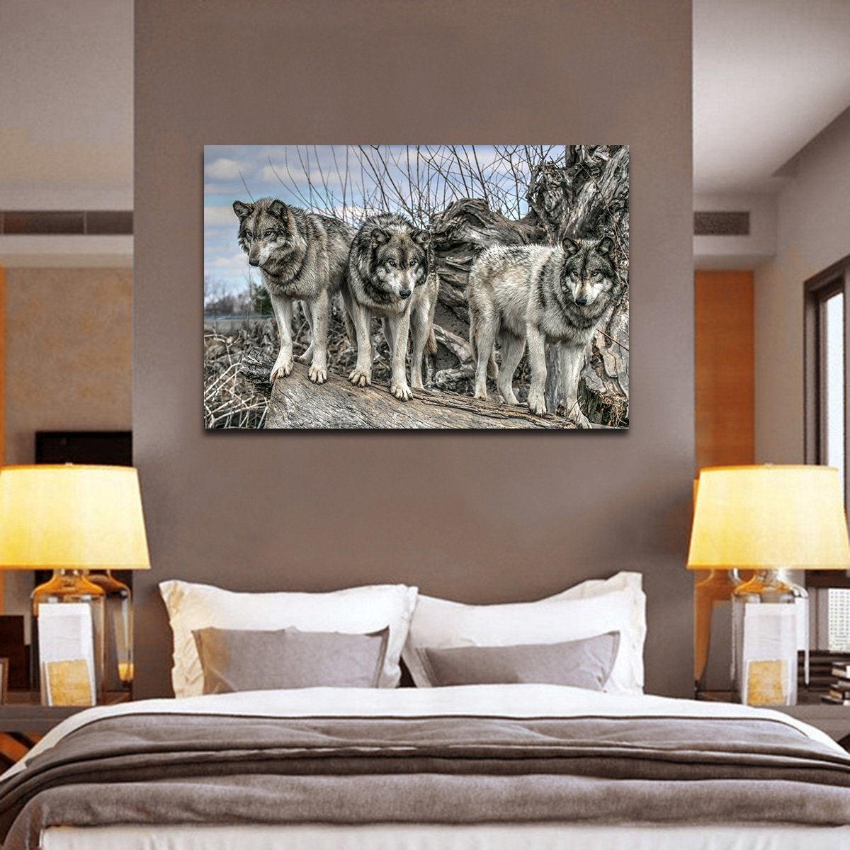Dances With Wolves Multi Panel Canvas Wall Art
