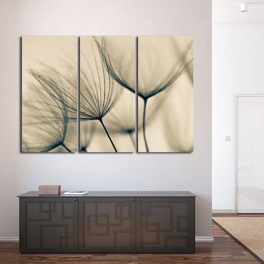 Dandelion Flower Multi Panel Canvas Wall Art