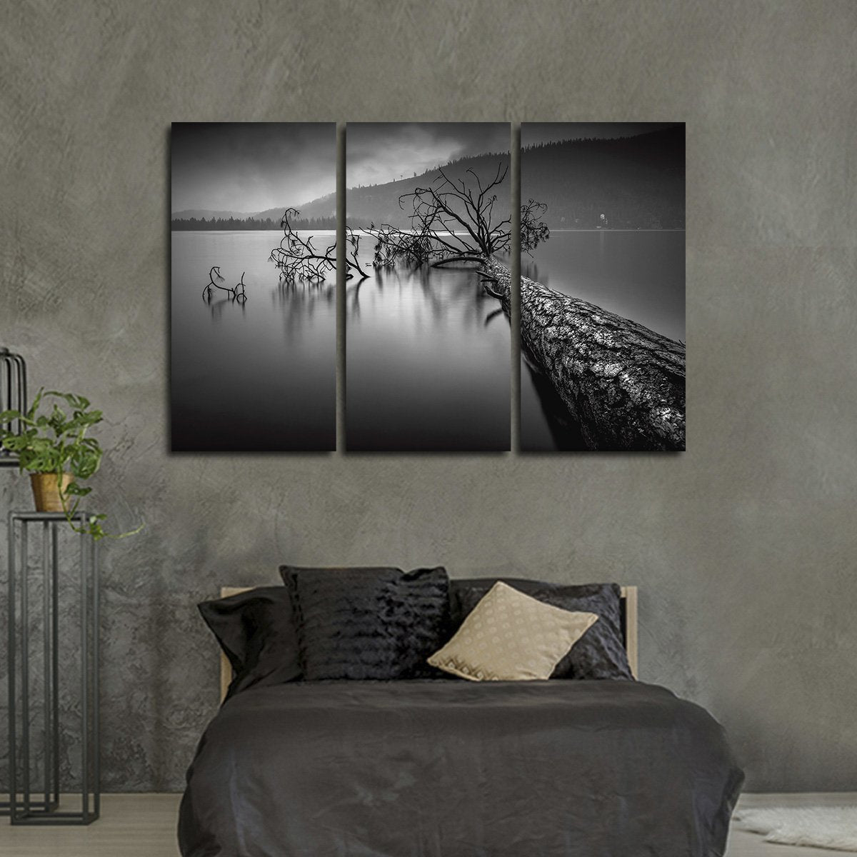 Dark Lake Multi Panel Canvas Wall Art
