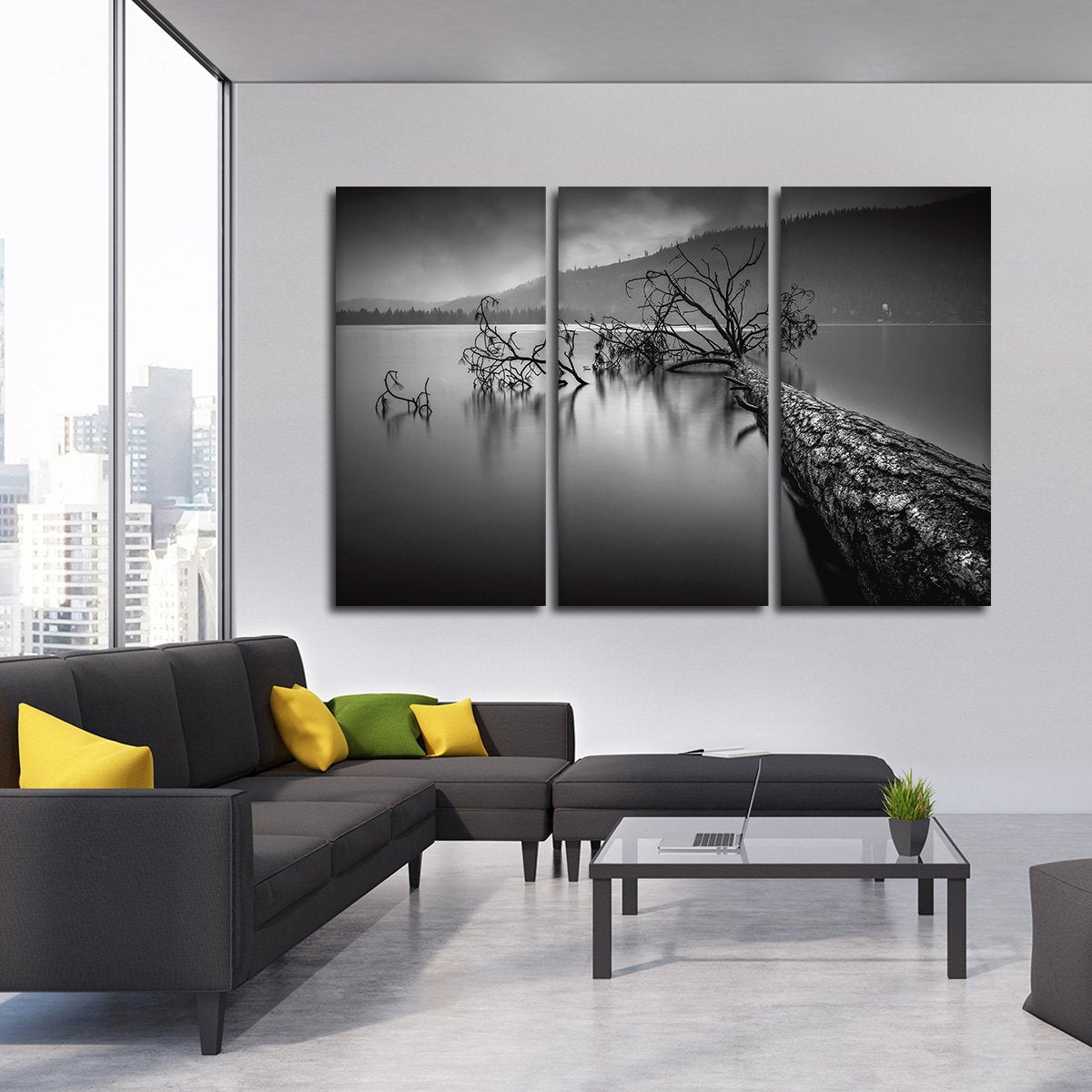 Dark Lake Multi Panel Canvas Wall Art