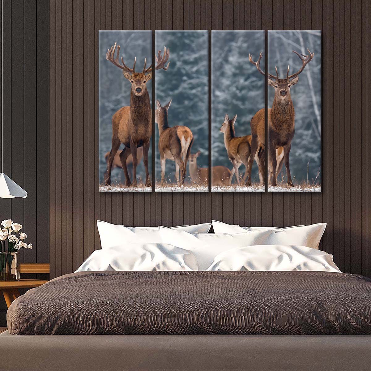 Deer Season Multi Panel Canvas Wall Art