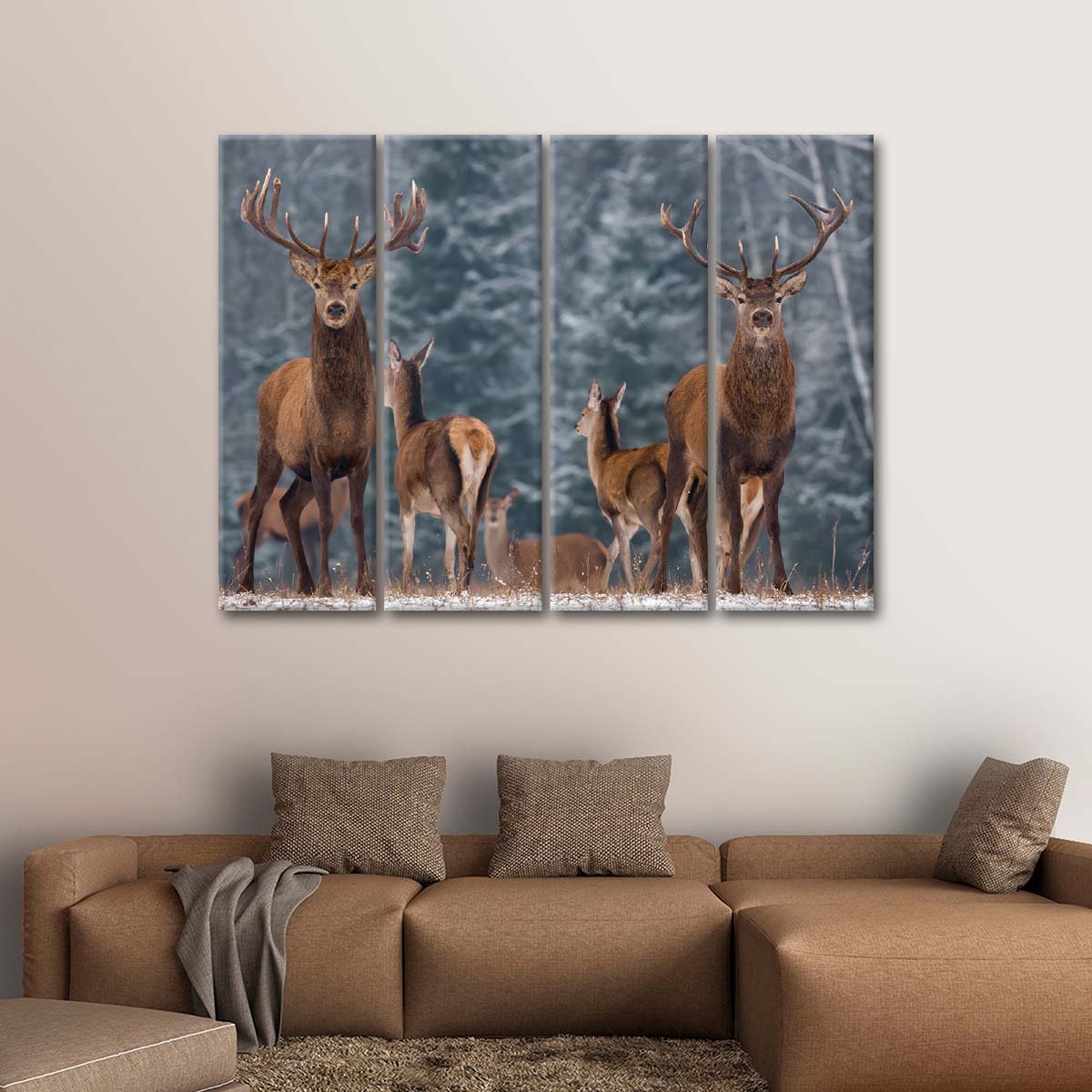 Deer Season Multi Panel Canvas Wall Art