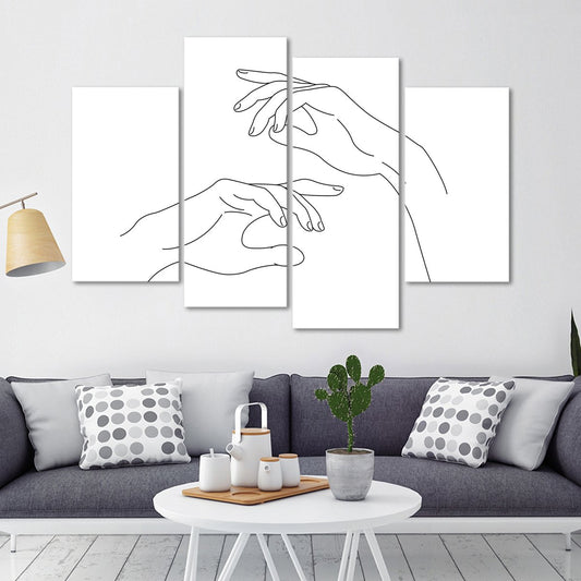 Delicate Hands Multi Panel Canvas Wall Art