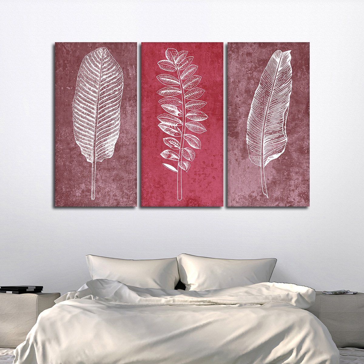Delicate Leaves Canvas Set Wall Art