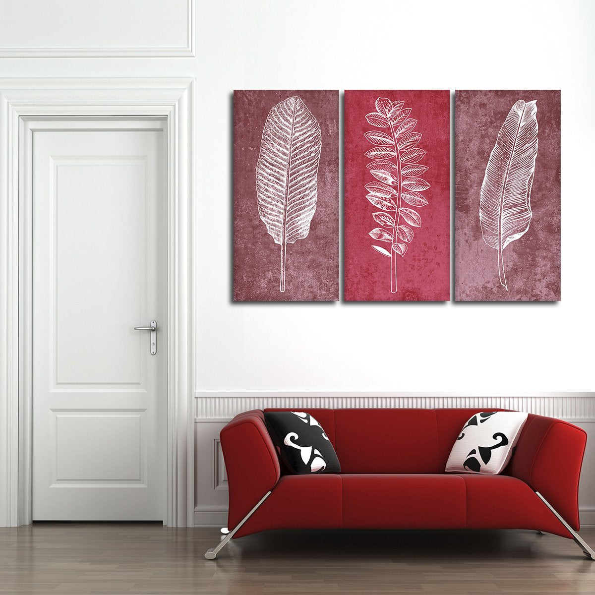 Delicate Leaves Canvas Set Wall Art