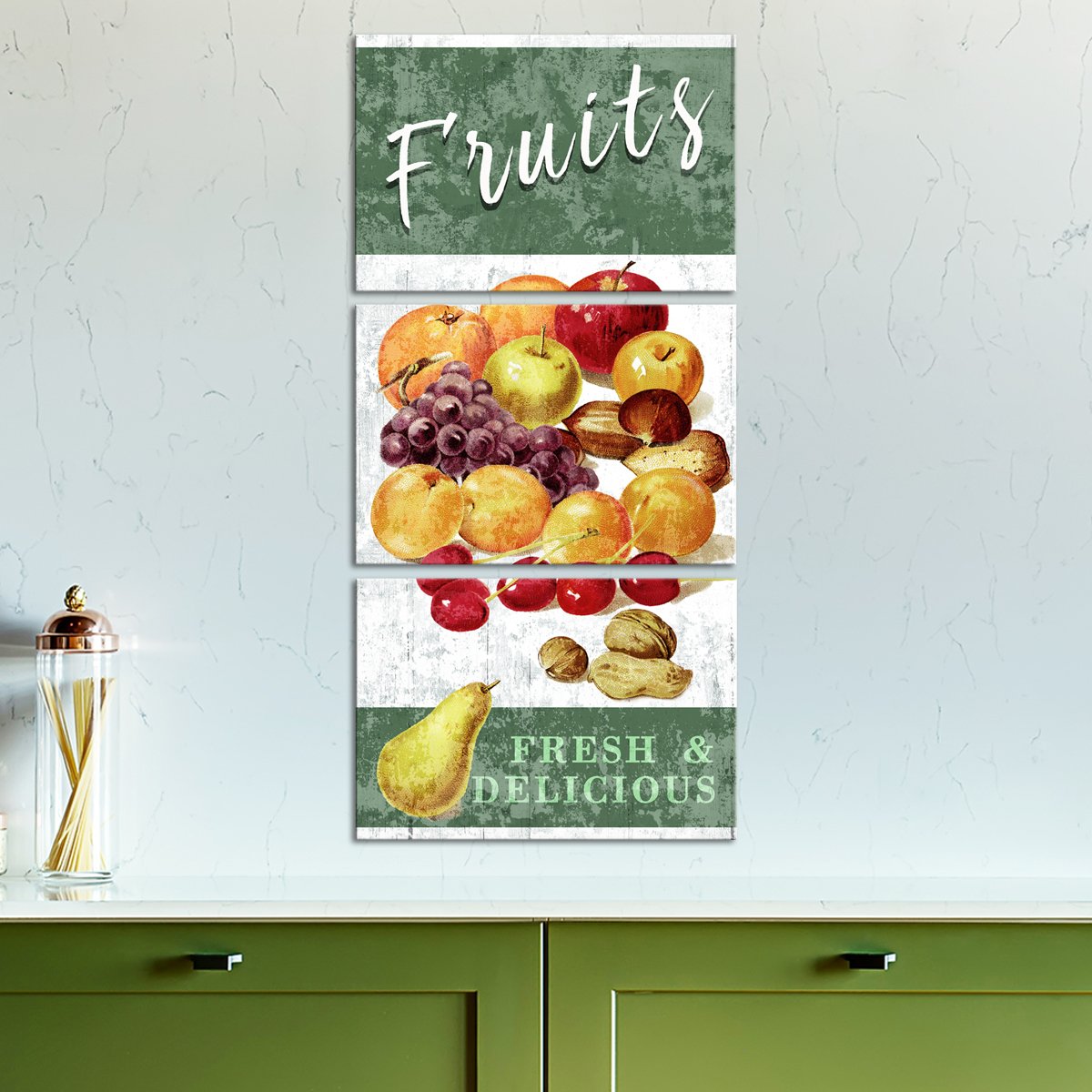 Delicious Fruits Multi Panel Canvas Wall Art