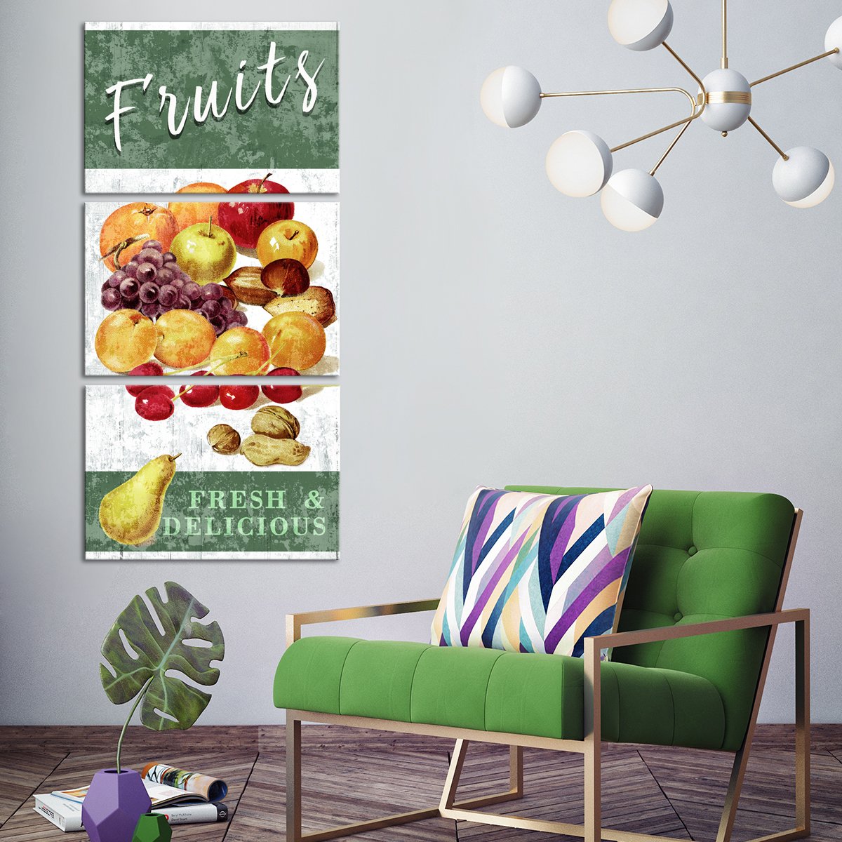 Delicious Fruits Multi Panel Canvas Wall Art