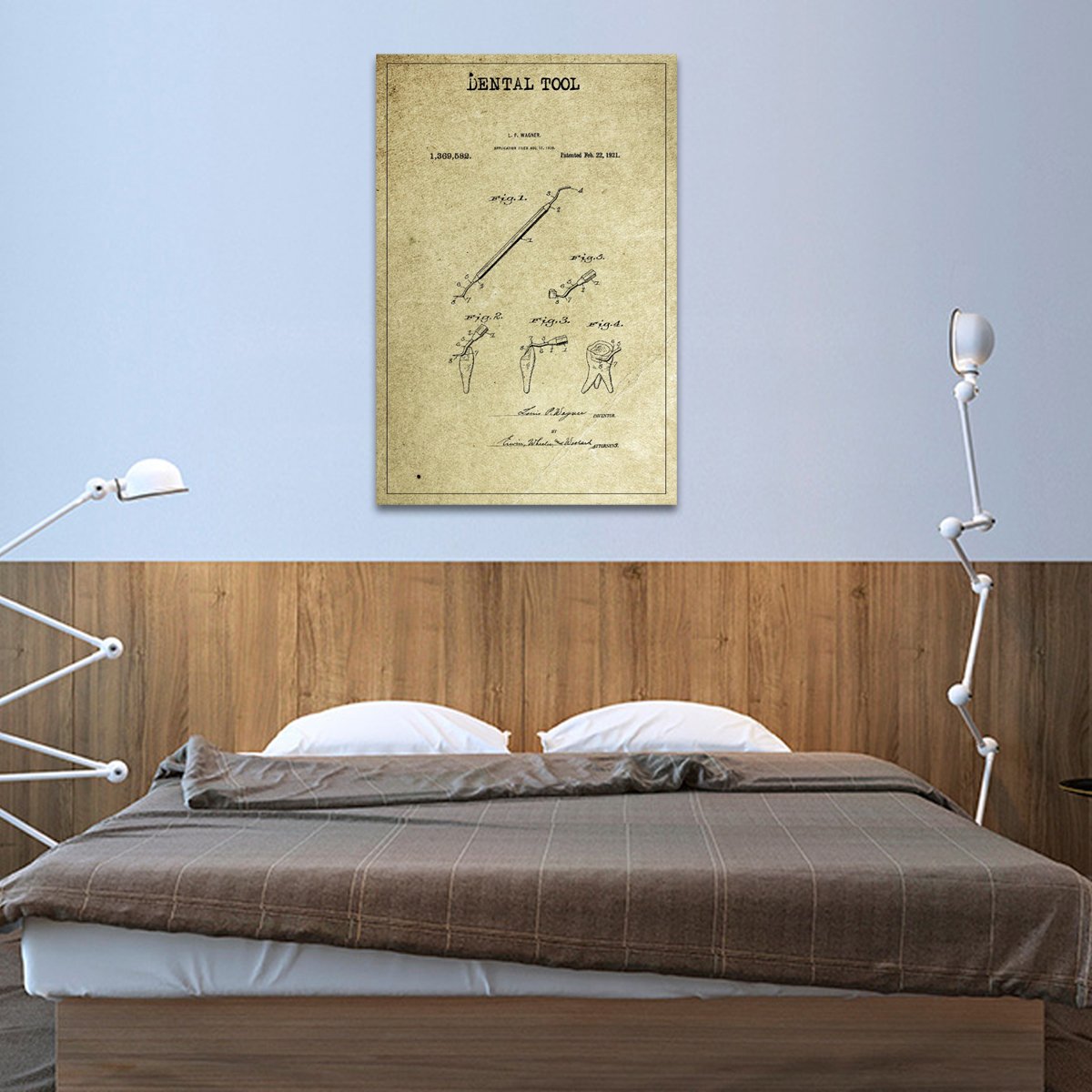 Dental Tool Patent 1 Canvas Wall Art