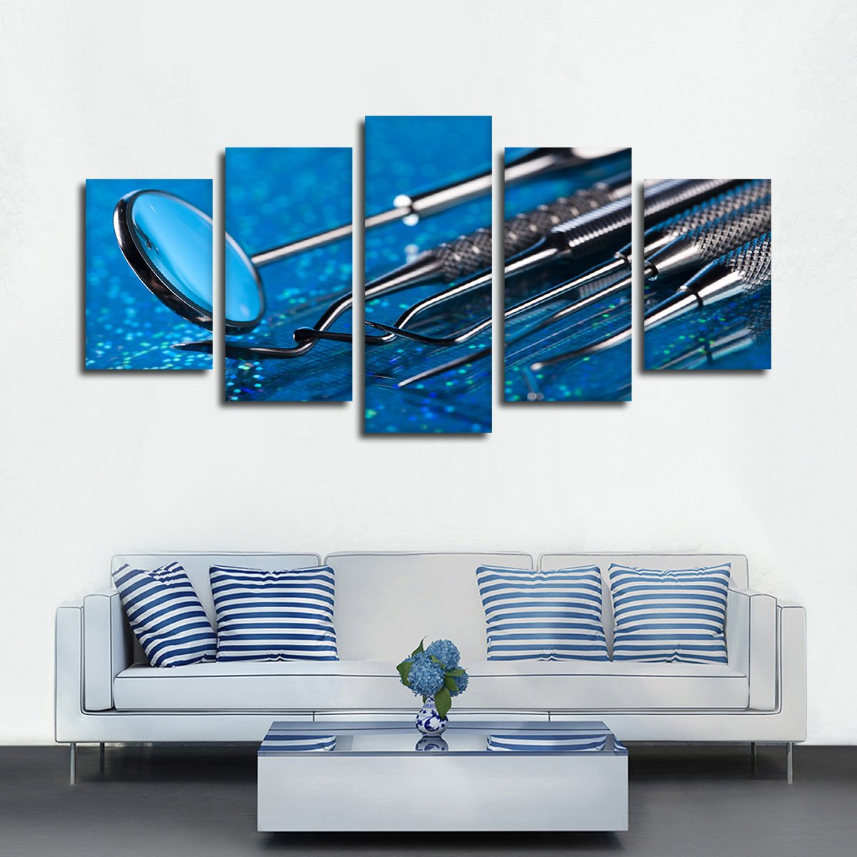 Dental Tools Multi Panel Canvas Wall Art