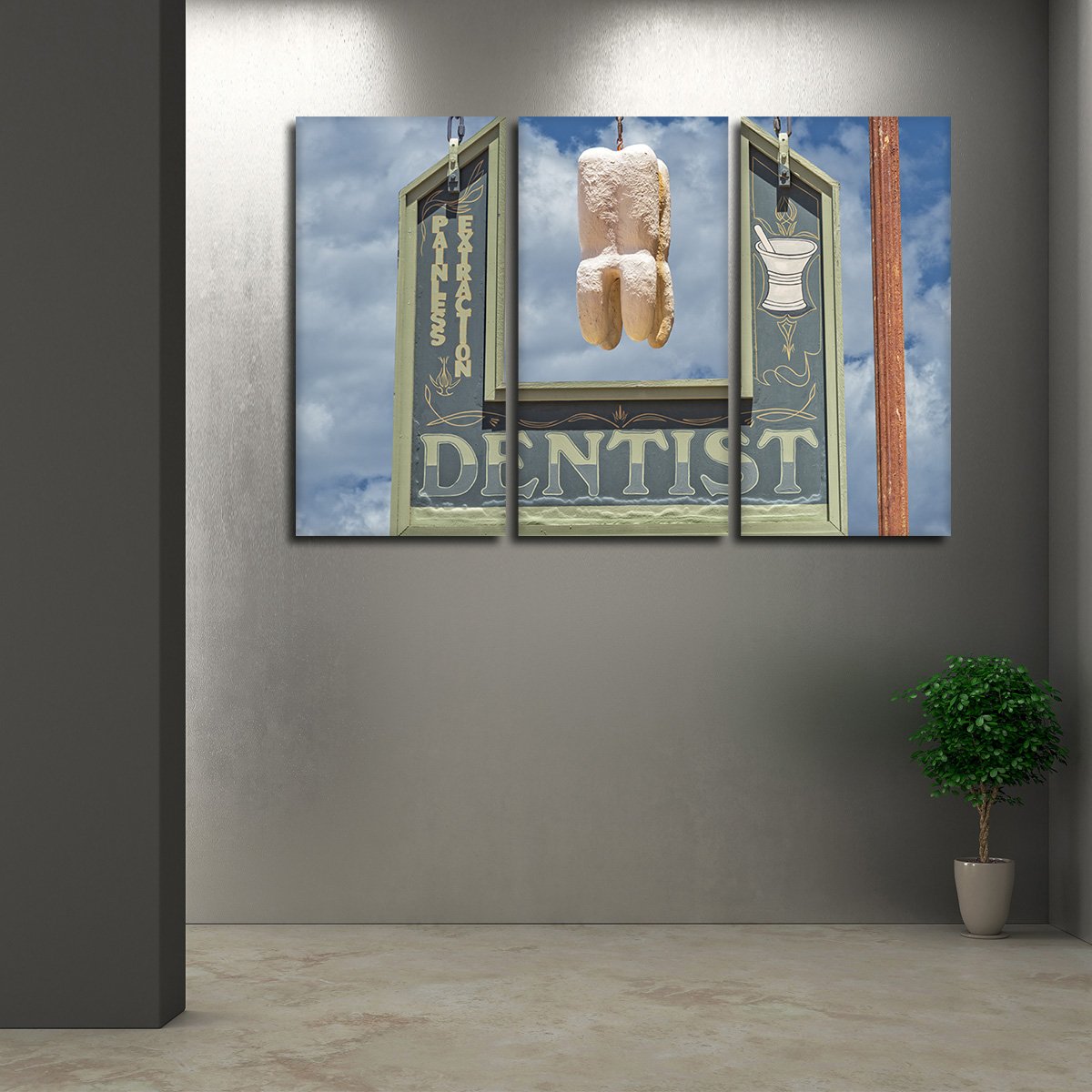 Dentist In Town Multi Panel Canvas Wall Art