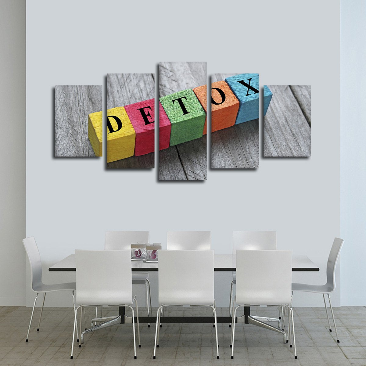 Detox Blocks Multi Panel Canvas Wall Art