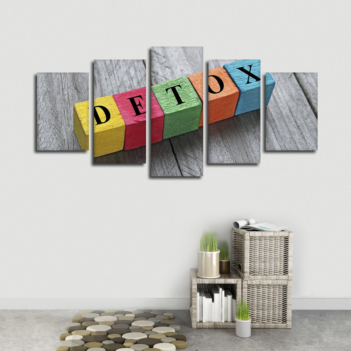 Detox Blocks Multi Panel Canvas Wall Art