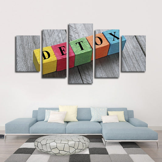 Detox Blocks Multi Panel Canvas Wall Art