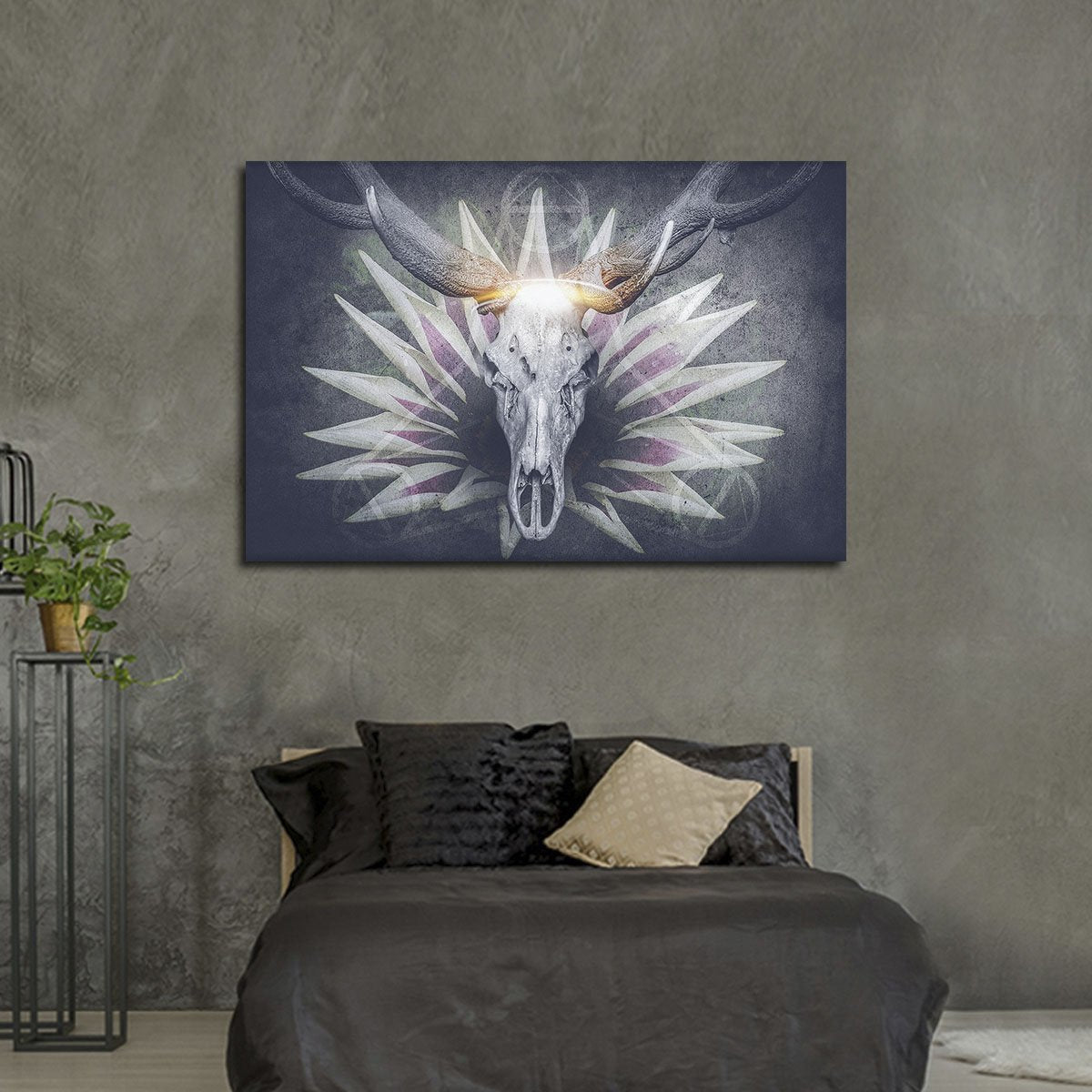 Devil Deer Multi Panel Canvas Wall Art