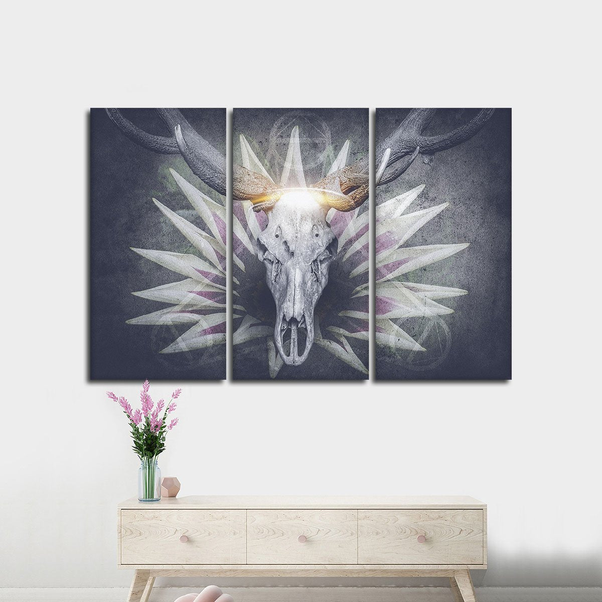 Devil Deer Multi Panel Canvas Wall Art