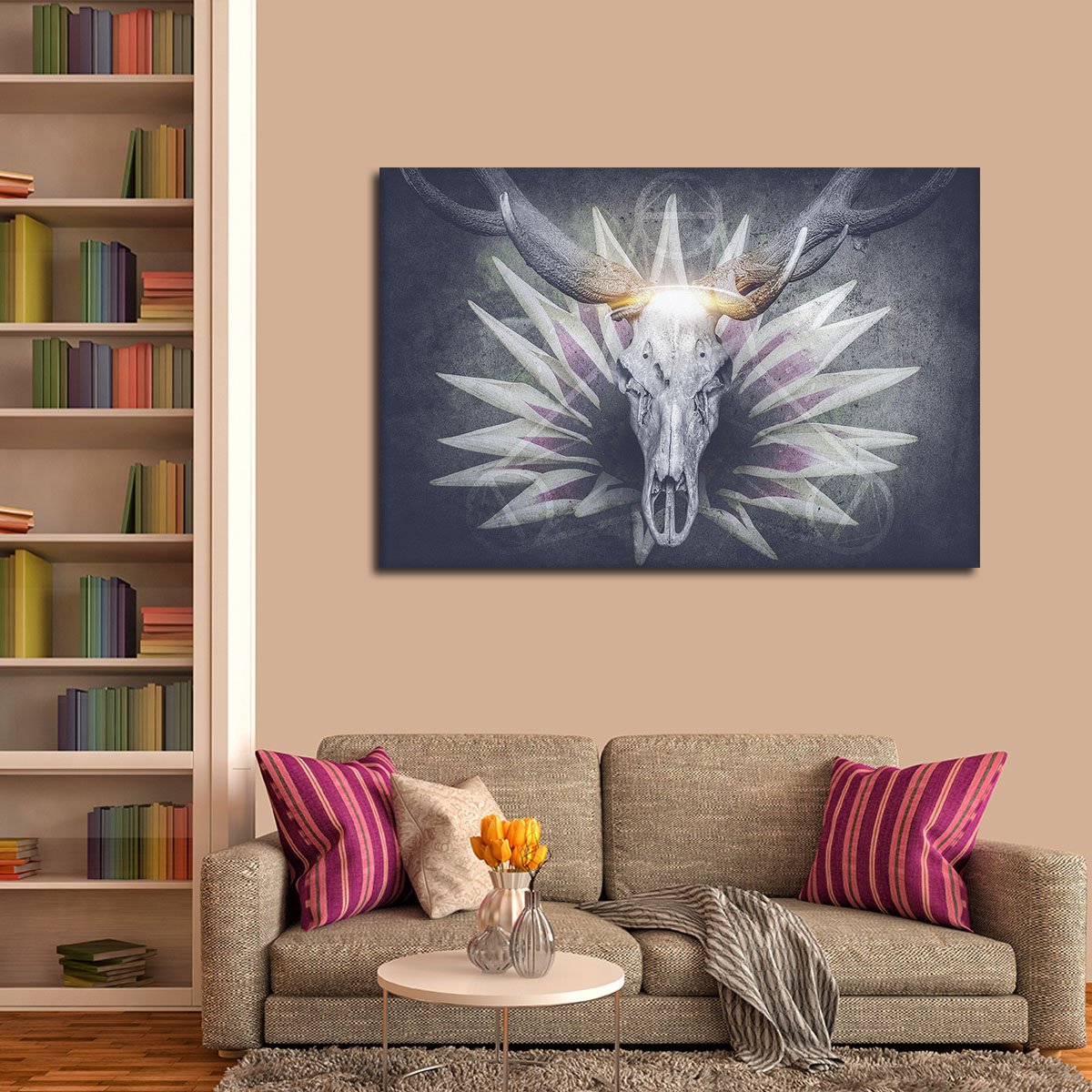 Devil Deer Multi Panel Canvas Wall Art