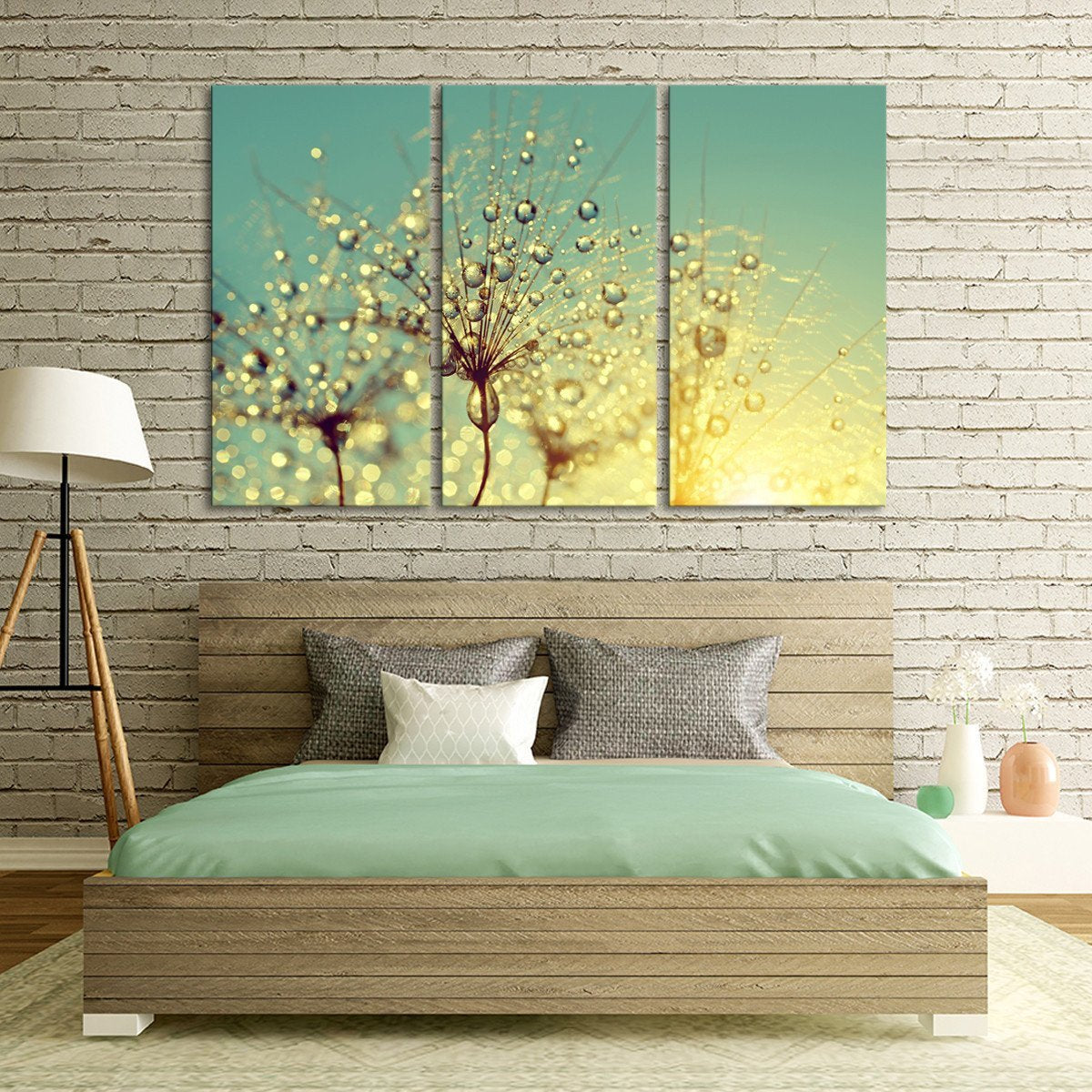 Dewy Flower Multi Panel Canvas Wall Art