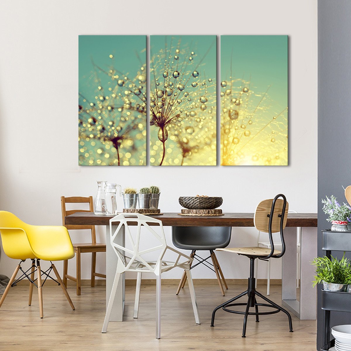 Dewy Flower Multi Panel Canvas Wall Art