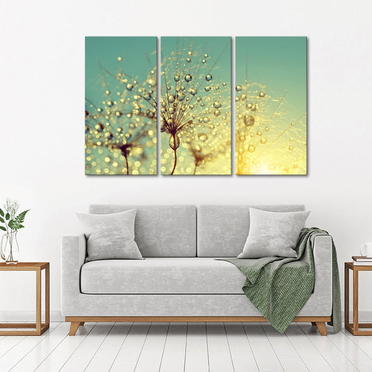 Dewy Flower Multi Panel Canvas Wall Art