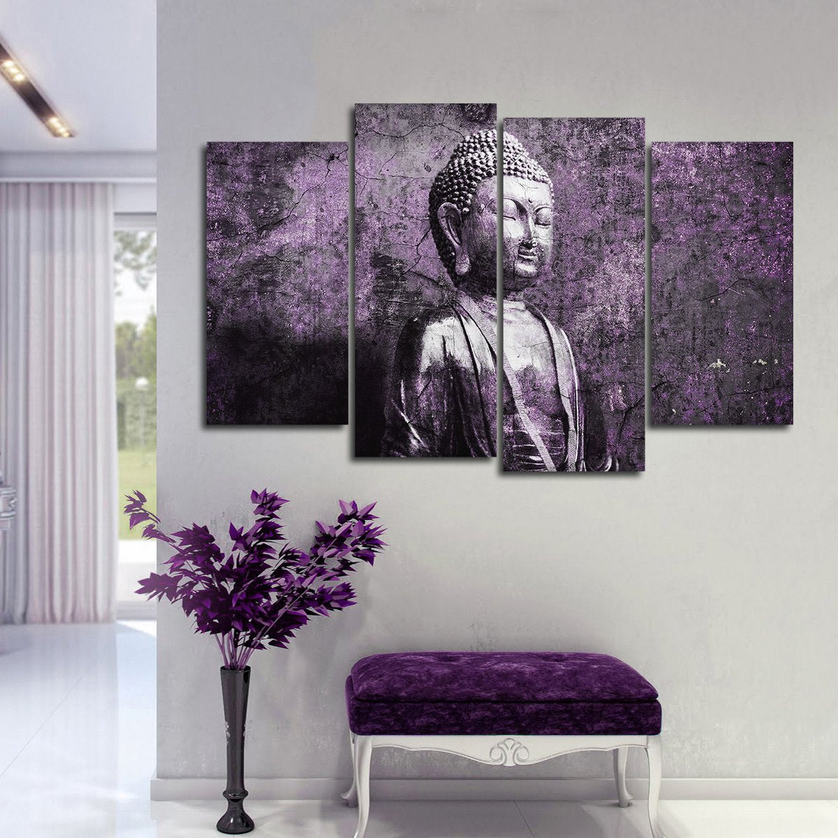 Discipline Of Buddha Multi Panel Canvas Wall Art